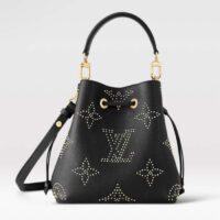 Louis Vuitton Women LV Néonoé BB Black Monogram Empreinte Grained Cowhide Leather Studs (9)