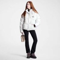 Louis Vuitton Women LV SKI Glossy Nylon Puffer Jacket Polyamide White (6)