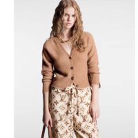 Louis Vuitton Women LV Cropped Camel Cardigan Yack Hair Silk Camel Regular Fit (11)