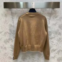 Louis Vuitton Women LV Cropped Camel Cardigan Yack Hair Silk Camel Regular Fit (11)